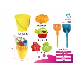 Marbueno Beach Bucket Set with Assorted Accessories
