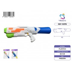 Marbueno Pistola de Agua Plástico Presión Color Surtido 62x25 cm Jardín