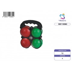 Marbueno Set de Petancas 4 Unidades Color Surtido 7,2 cm Jardin y Playa MARBUENO SUMMER 10380