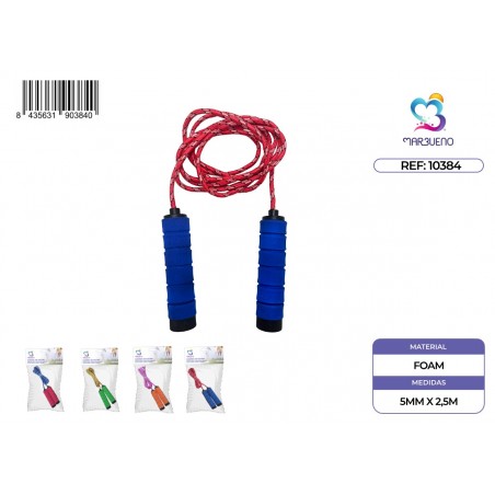 Cuerda de Saltar Mango Foam Color Surtido 5mmx2,5m Jardín y Playa MARBUENO SUMMER 10384