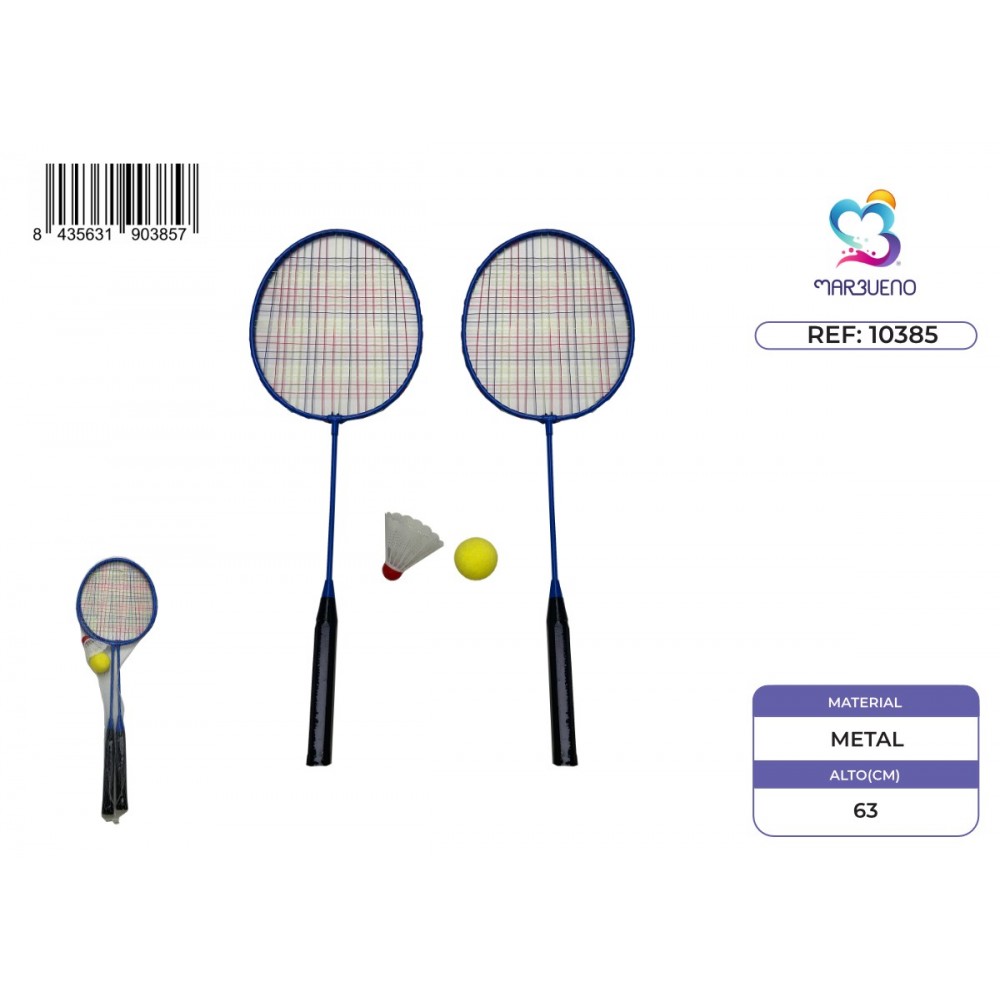 Marbueno Par de Raquetas Badminton 63 cm Jardin y Playa MARBUENO SUMMER 10385 Marbueno Par de Raquetas Badminton 63 cm Jardin y Playa MARBUENO SUMMER 10385