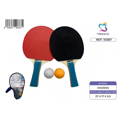 Marbueno Set de Palas Ping Pong 27x17x0,5 cm Jardin y Playa MARBUENO SUMMER 10387