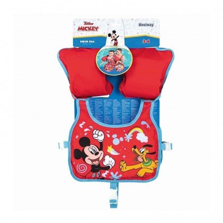 Bestway Chaleco Manguitos Mickey Mouse 56 cm +3-6 Años Piscina y Playa 09103