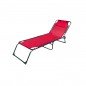 Marbueno Tumbona Plegable Acero Con Cojin Jardin y Piscina 190X58X27 Roja 10000