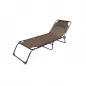 Tumbona Plegable Acero Cojin Jardin y Piscina 190X58X27 Marron MARBUENO SUMMER 10001