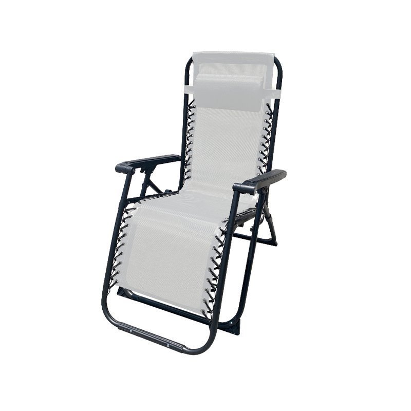 Marbueno Tumbona Plegable Acero Cojin Jardin y Piscina 90X66X108 Gravedad Cero Gris 10009