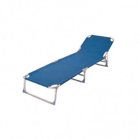 Marbueno Tumbona Plegable Aluminio Azul Playa y Piscina 187X58X24 cm 10018