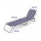 Marbueno Tumbona Plegable Acero Rayas Azules y Blancas Playa y Piscina 187X55X24 cm 10020 Marbueno Tumbona Plegable Acero Rayas Azules y Blancas Playa y Piscina 187X55X24 cm 10020