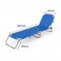 Marbueno Tumbona Plegable Acero Azul Oscuro Playa y Piscina 187X55X24 cm 10021
