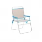 Silla Plegable Aluminio Beige/Azul para Playa y Jardín MARBUENO SUMMER 10173 Silla Plegable Aluminio Beige/Azul para Playa y Jardín MARBUENO SUMMER 10173