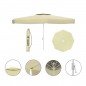 Marbueno Sombrilla Aluminio 8 Varillas D270 cm Polyester Beige Jardin, Piscina y Terraza 10182