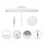 Marbueno Sombrilla Aluminio D300 cm Polyester Blanca Jardin y Terraza 10184