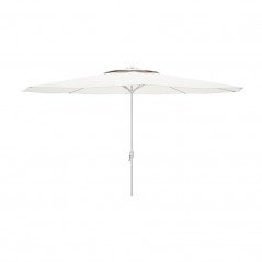 Marbueno Sombrilla Acero 8 Varillas D270 cm Polyester Blanca Jardin, Piscina y Terraza 10187