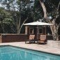 Marbueno Sombrilla Acero 8 Varillas D270 cm Polyester Blanca Jardin, Piscina y Terraza 10187