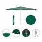 Marbueno Sombrilla Acero 8 Varillas D270 cm Polyester Verde Jardin, Piscina y Terraza 10188