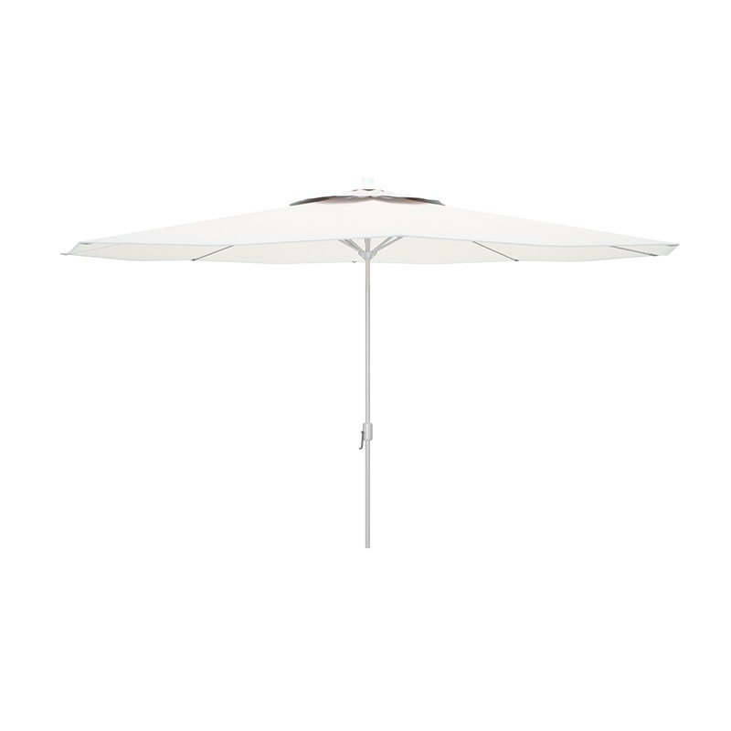 Marbueno Sombrilla Acero 8 Varillas D300 cm Polyester Blanca Jardin, Piscina y Terraza 10189