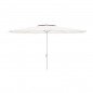 Marbueno Sombrilla Acero 8 Varillas D300 cm Polyester Blanca Jardin, Piscina y Terraza 10189
