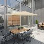 Marbueno Sombrilla Acero 6 Varillas D200x300 cm Polyester Beige Jardin, Piscina y Terraza 10192