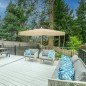 Marbueno Sombrilla Aluminio 8 Varillas D270 cm Polyester Beige Jardin, Piscina y Terraza 10300