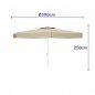Marbueno Sombrilla Aluminio 8 Varillas D300 cm Polyester Beige Jardin, Piscina y Terraza 10301