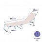 Marbueno Tumbona Plegable Aluminio Beige Playa y Piscina 187X58X24 cm 10363