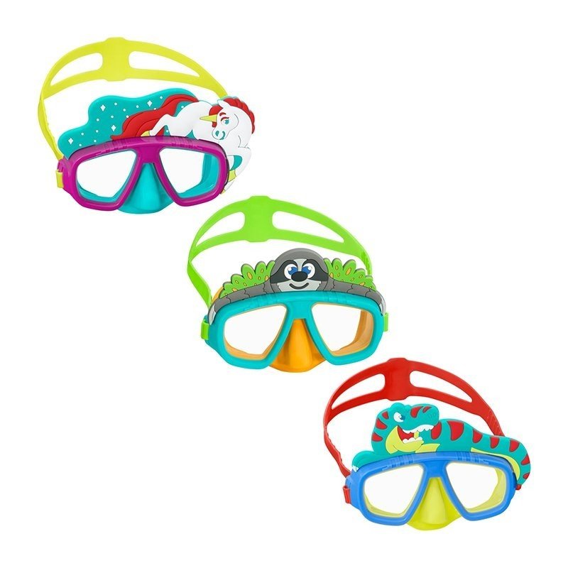 Bestway Mascara Buceo Infantil Correa Anatomica Color Surtido +3 Años Playa y Piscina 22064
