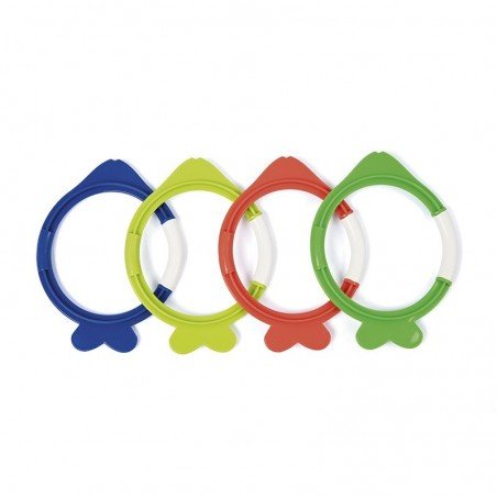 Bestway Juego de Buceo Set 4 Piezas Aros Color Surtido +3 Años Playa y Piscina 26009