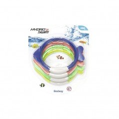 Bestway Juego de Buceo Set 4 Piezas Aros Color Surtido +3 Años Playa y Piscina 26009
