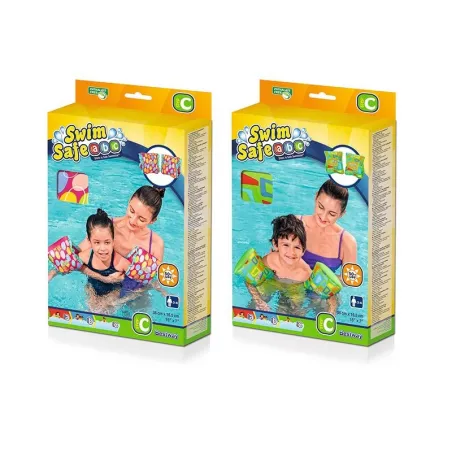 Manguitos Hinchables Textil Suave Seguridad Bebe Color Surtido UPF 50+ 38x16,5 cm +3 a 6 Años Playa y Piscina Bestway 32183