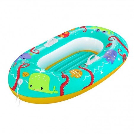 Bestway Barca Hinchable Infantil Crustaceos Felices 119x79 cm +3 a 6 Años Playa y Piscina 34009
