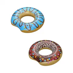 Inflatable Donut Float Assorted Colors 107 cm