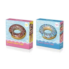 Inflatable Donut Float Assorted Colors 107 cm