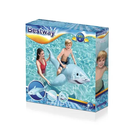 Bestway Figura Hinchable Tiburón con Asas 183x102 cm +3 Años Playa y Piscina Bestway 41405