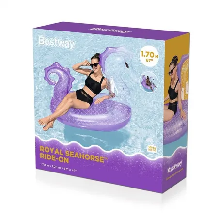 Inflatable seahorse 170x120 cm for kids
