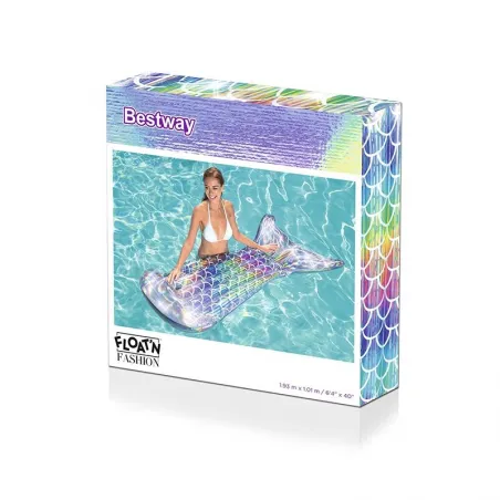 Inflatable Mermaid Pool Float 193x101 cm