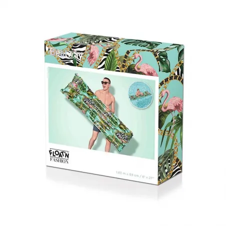 Fantasy Floral Inflatable Mattress 183x69 cm for Beach and Pool