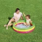 Inflatable children's pool with padded bottom