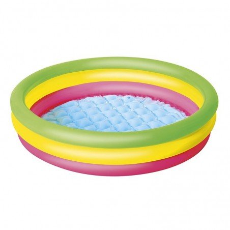 Bestway Piscina Hinchable Infantil 3 Aros Suelo Acolchado 102x25 cm +2 Años Jardin 51104
