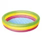 Inflatable children's pool with padded bottom