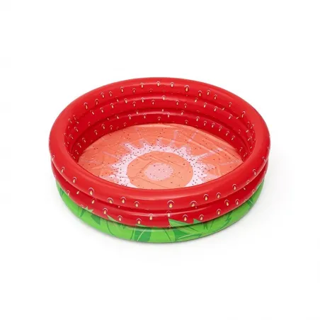 Bestway Inflatable Pool for Kids 3 Rings Strawberry 168x38 cm
