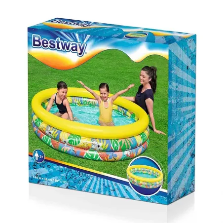 Bestway Inflatable Children's Pool 3 Rings Floral 168x38 cm