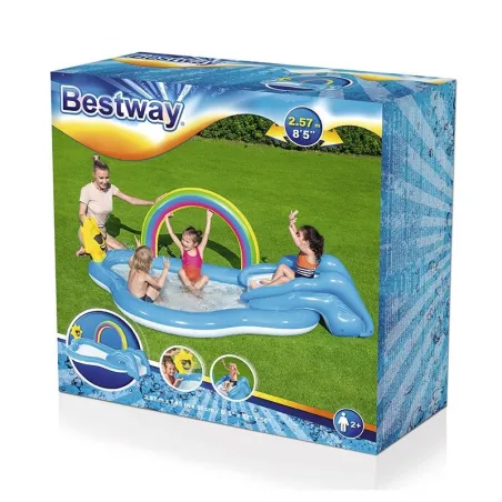 Bestway Piscina Hinchable Parque de Juegos Arcoiris 257x145x91 cm +2 Años Jardin Bestway 53092