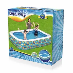 Bestway 3 Chamber Inflatable Pool for Kids 305x183 cm