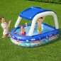 Bestway Piscina Hinchable Infantil Techo Desmontable Barco con Volante 213x155x132 cm +3 Años Jardin 54370