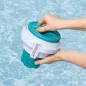 Large chlorine dispenser with thermometer for pool