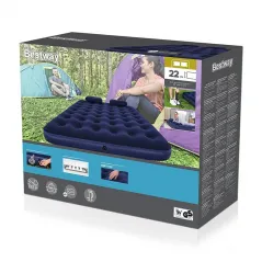 Bestway Colchon Doble con Hinchador y Almohadas 203x152x22 cm Hinchable y Camping