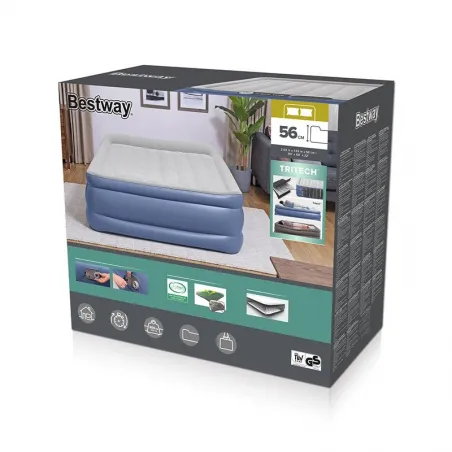 Bestway cama doble hinchable camping 203x152x56 cm