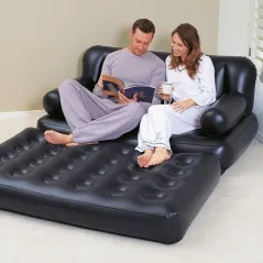 Bestway Inflatable Armchair 5 Positions Black 188x152x64 cm