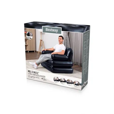 Sillón Hinchable 4 Posiciones Negro Bestway