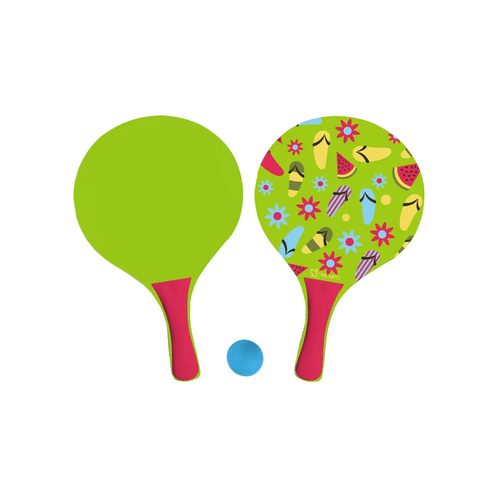 Marbueno Conjunto Palas Madera Verano 38x24x0,6 cm Jardín, Piscina y Playa MARBUENO SUMMER 10206